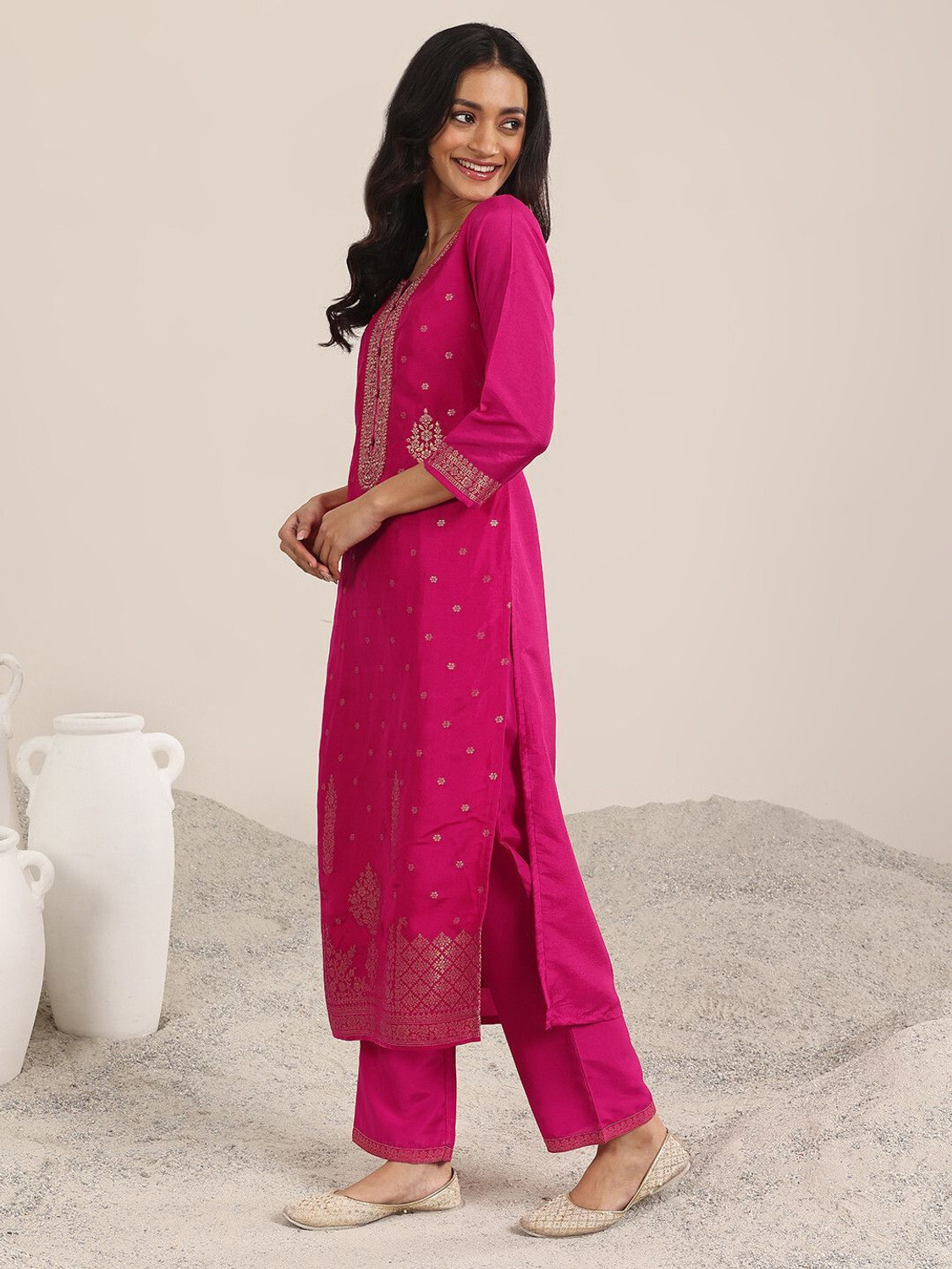 Image of LIBAS Women Kurta Pant Dupatta Set
