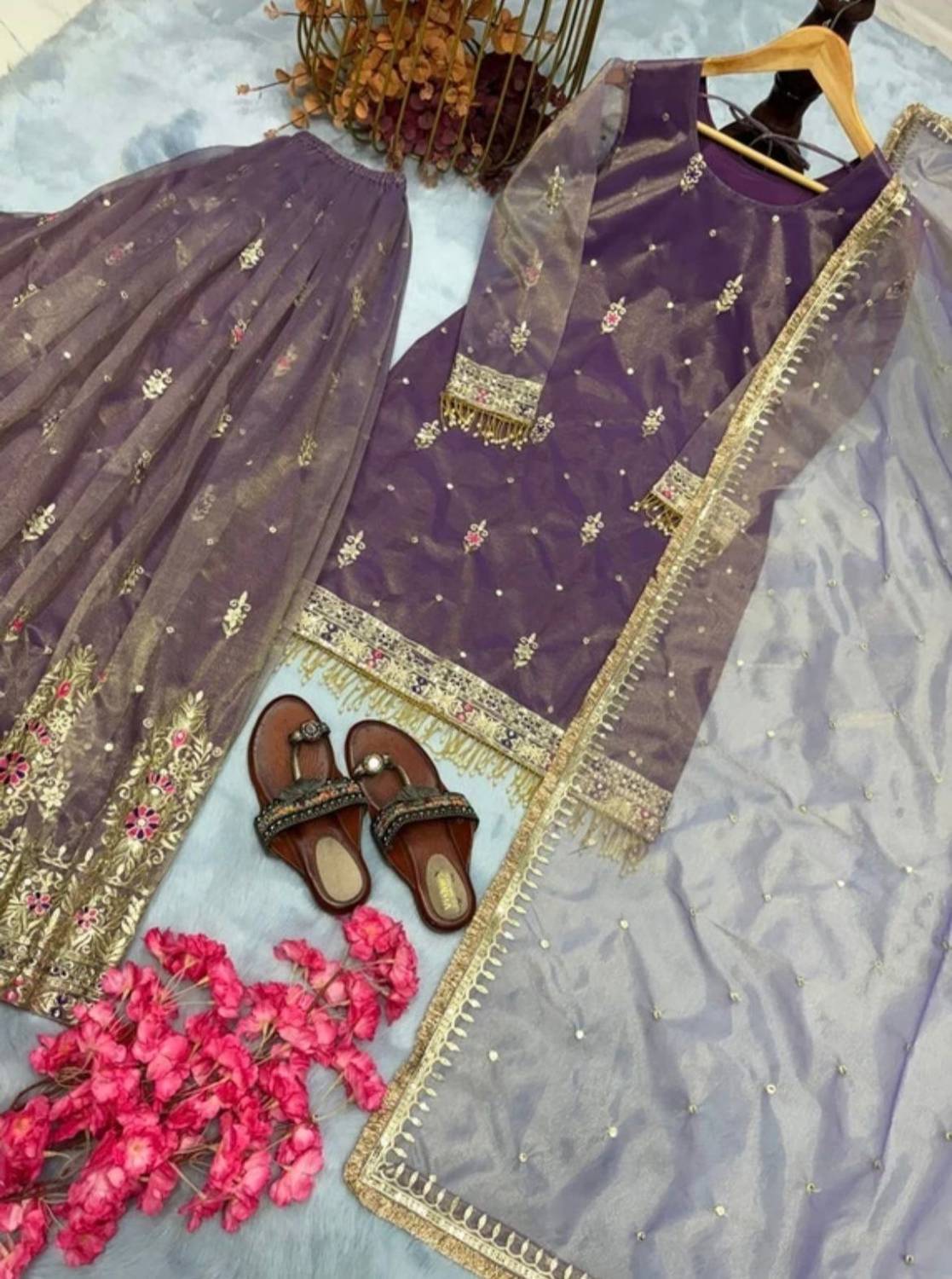 Yakshali Women Kurta Sharara Dupatta Set - Image 3