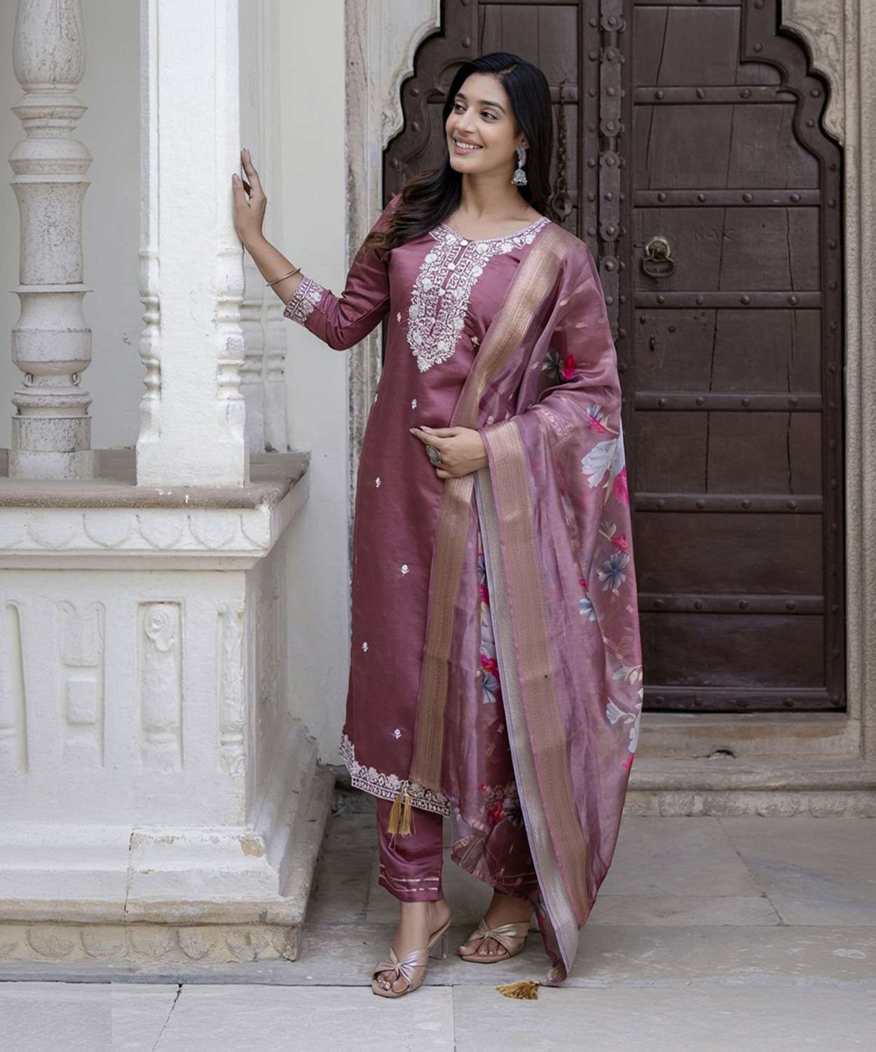 Image of VredeVogel Women Kurta Pant Dupatta Set