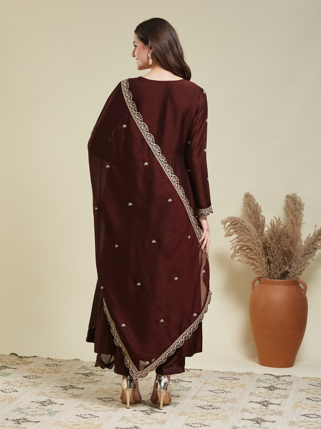 Image of MOKOSH Women Kurta Pant Dupatta Set