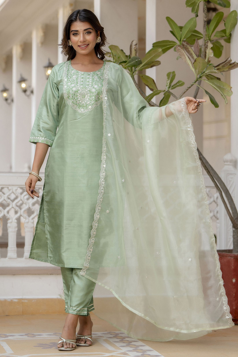 Image of VredeVogel Women Kurta Pant Dupatta Set