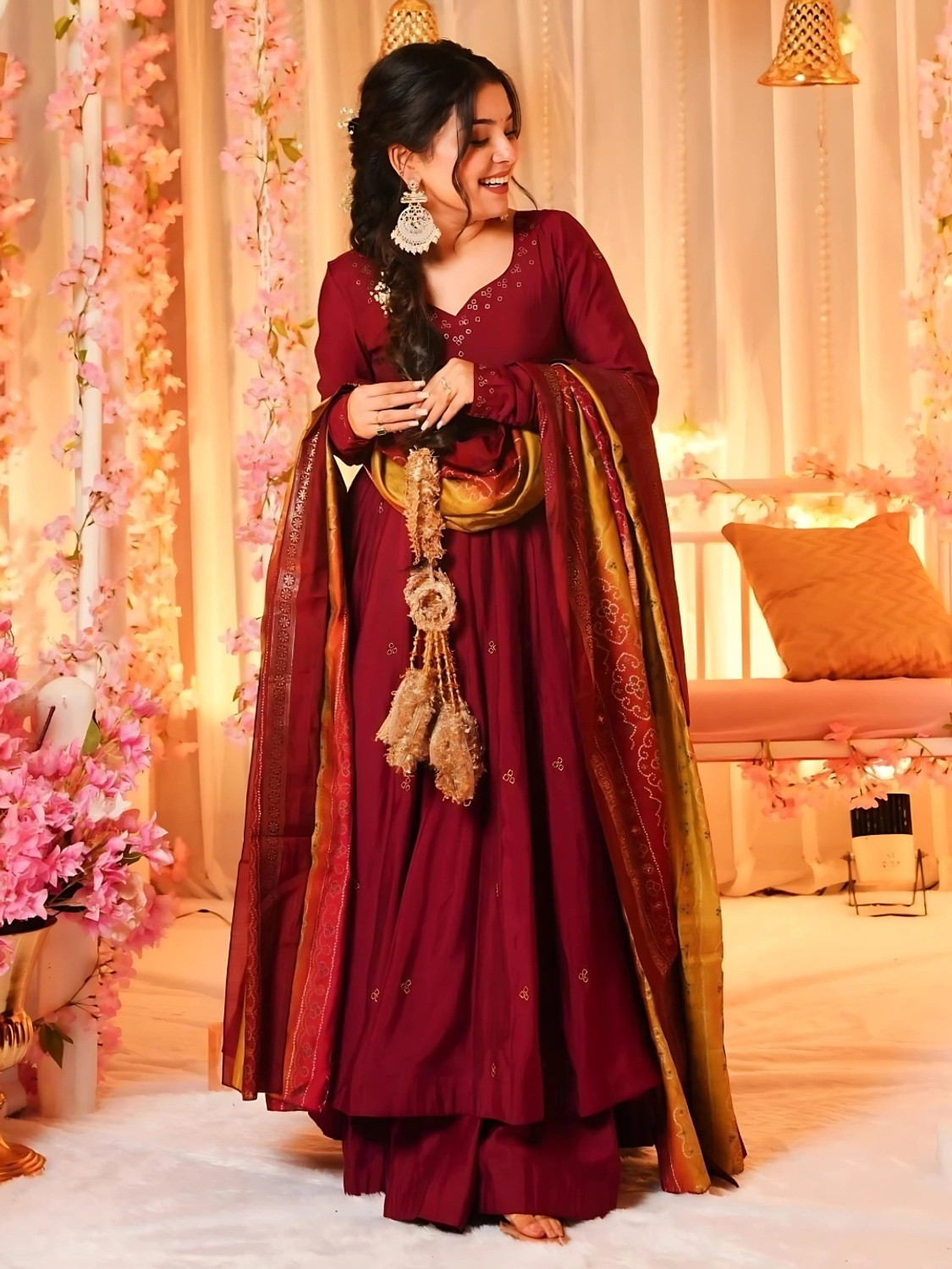 Image of PRASAANCREATION Women Kurta Pant Dupatta Set