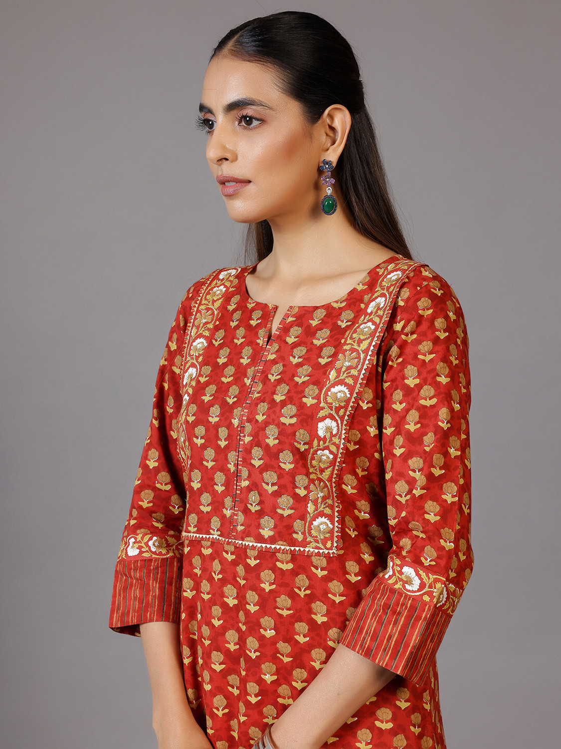 Image of LIBAS Women Kurta Palazzo Dupatta Set