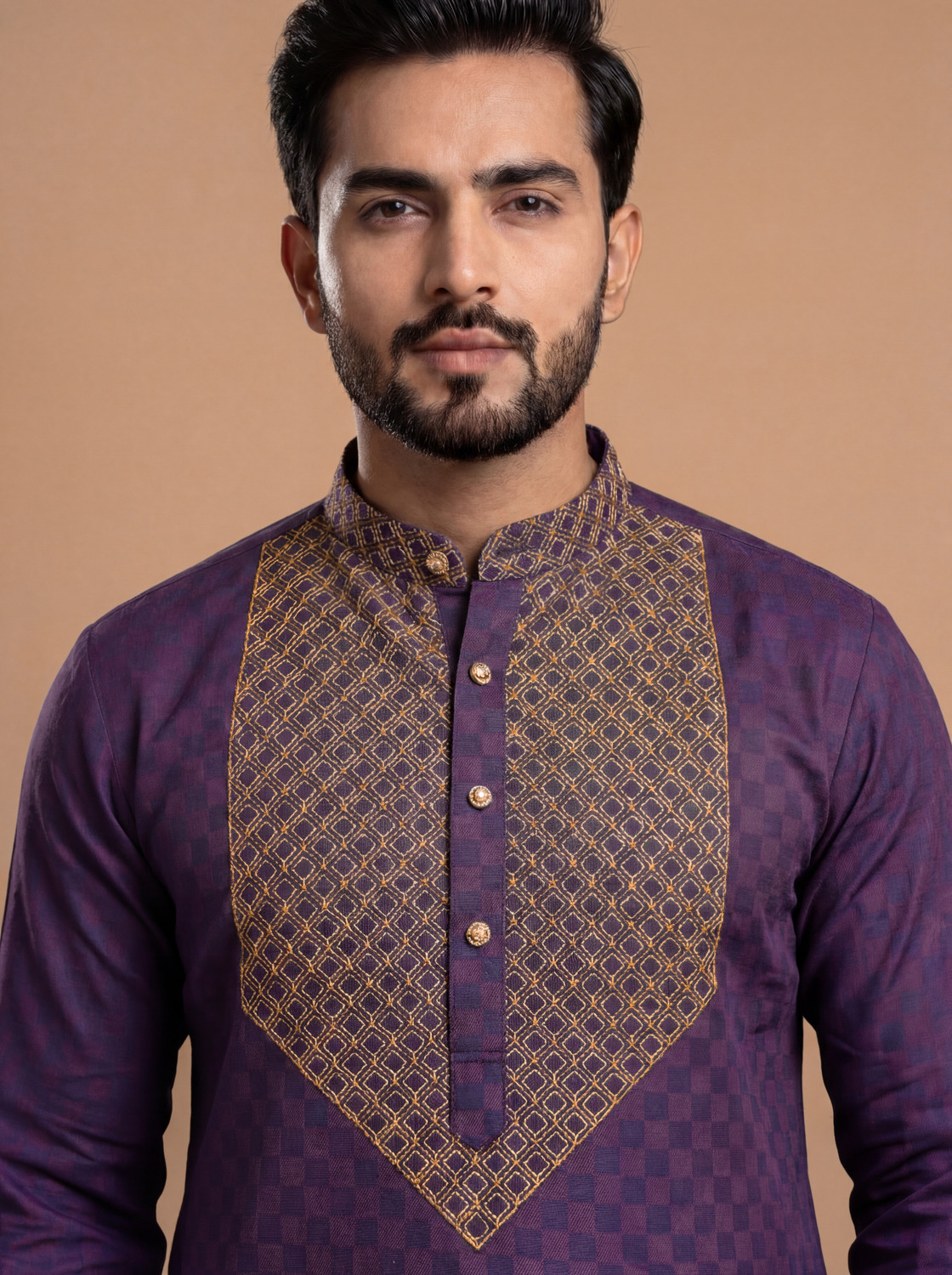 Image of Tibra Collection Men Embroidered Straight Kurta
