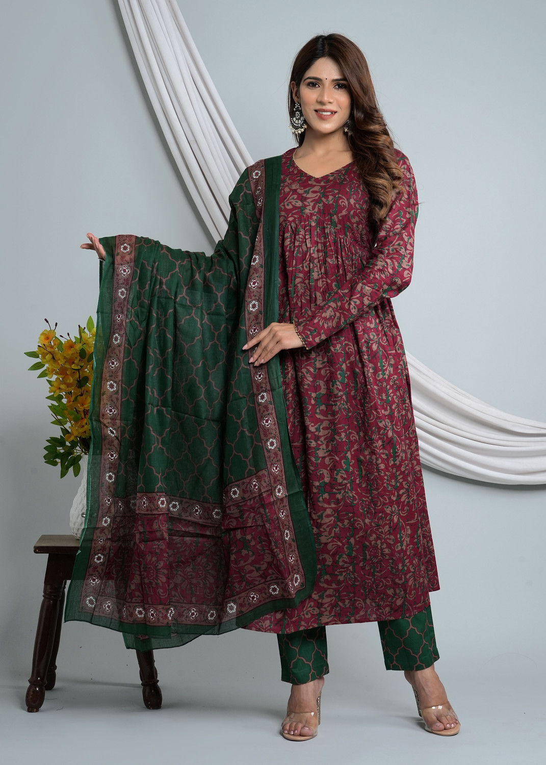 Image of PINKPERRY Women Kurta Pant Dupatta Set