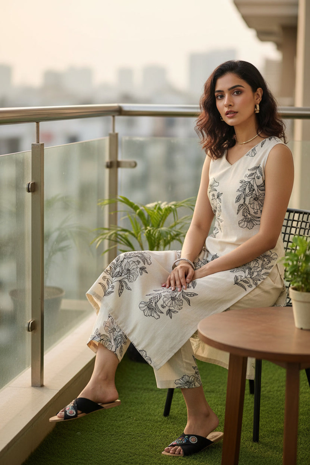 Image of Saanjh Women Kurta Pant Set