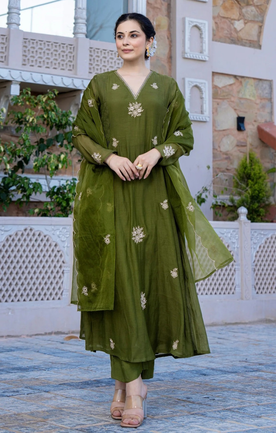 Image of Klosia Women Kurta Pant Dupatta Set