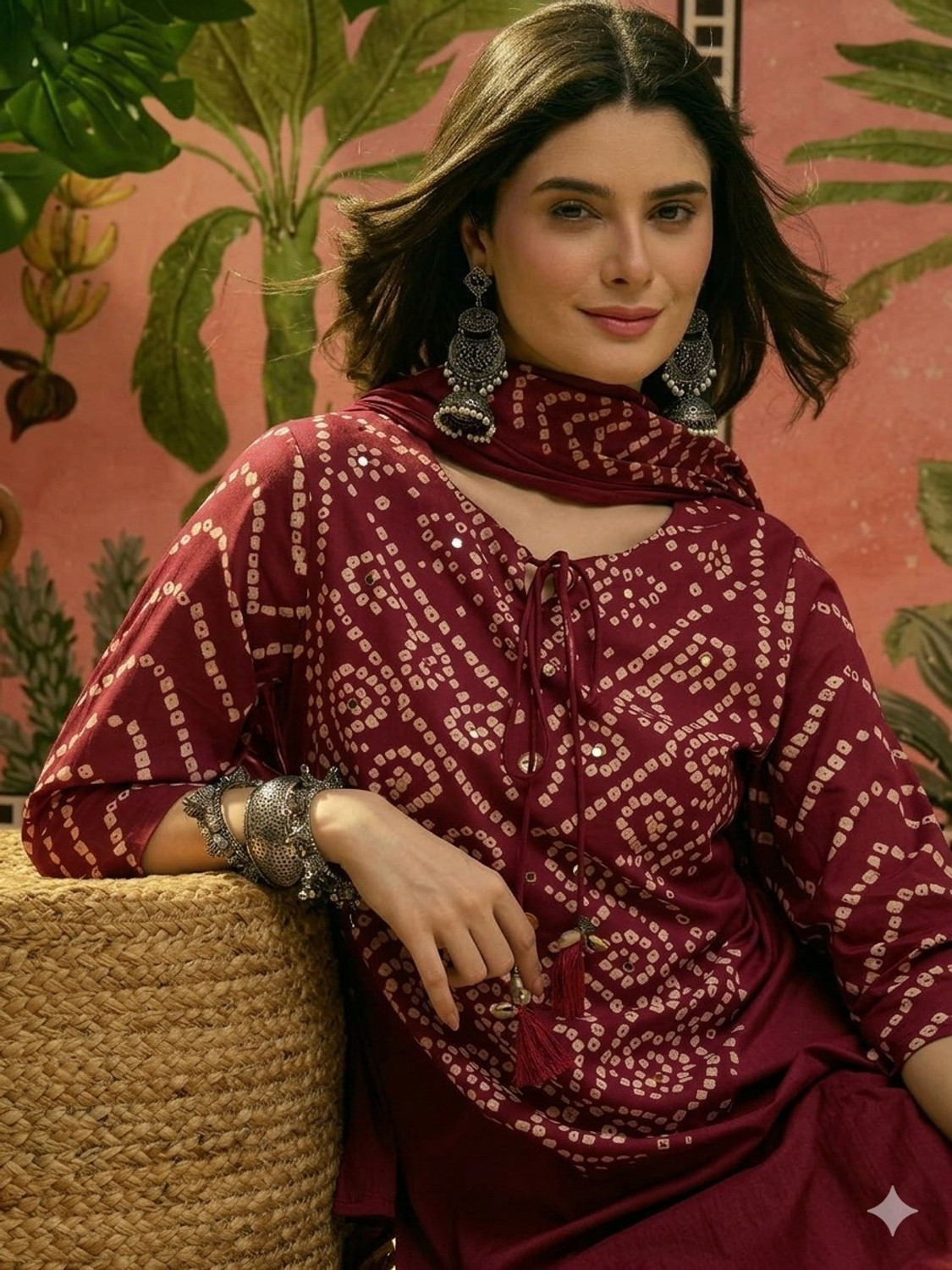 Image of JAATNI comfort wear Women Pure Cotton Kurta Pant Dupatta Set