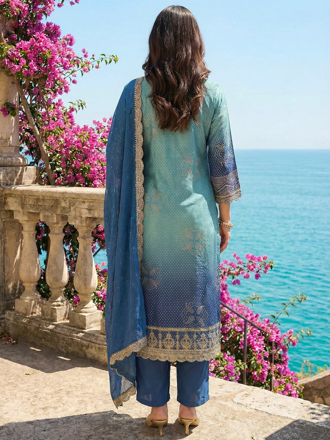 Image of Indo Era Women Kurta Pant Dupatta Set