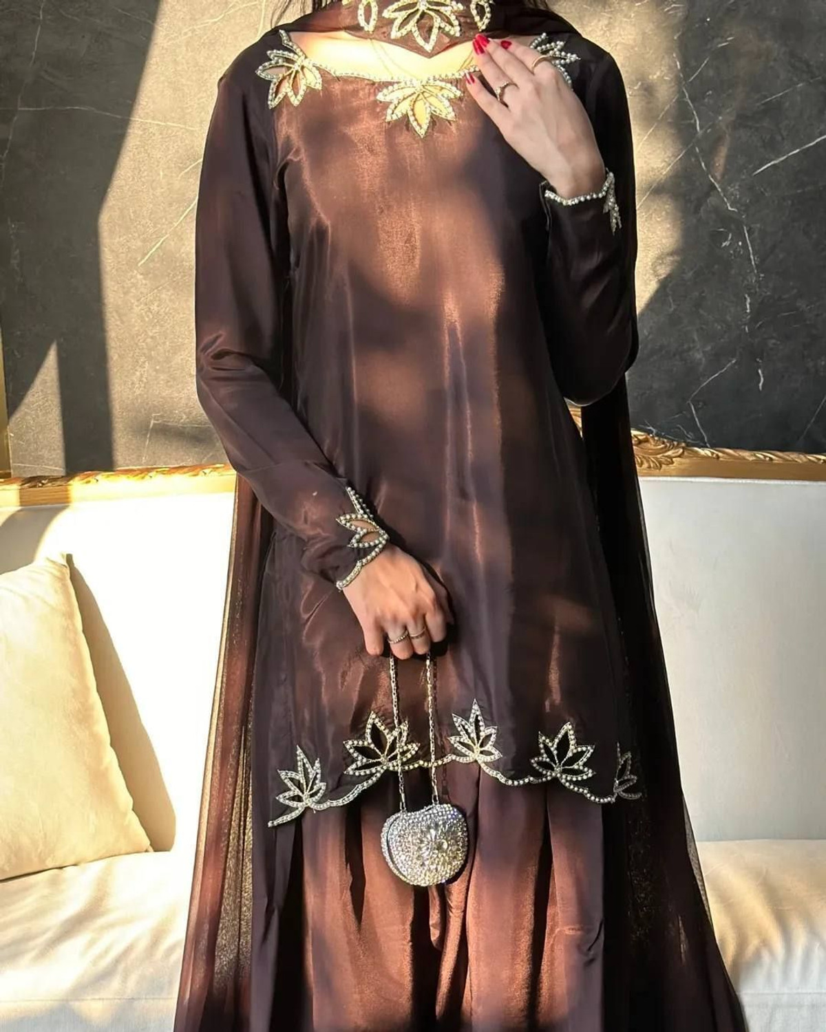 Image of ISRL ENTERPRISE Women Kurta Palazzo Dupatta Set