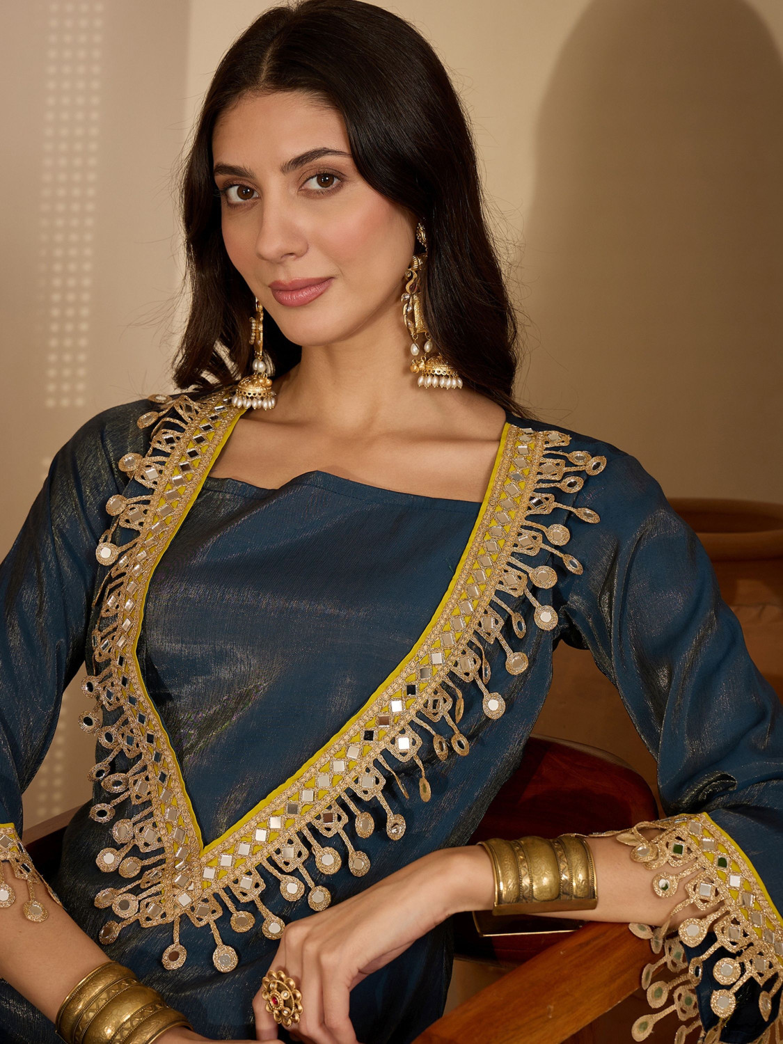 Image of Youthnic Women Kurta Palazzo Set