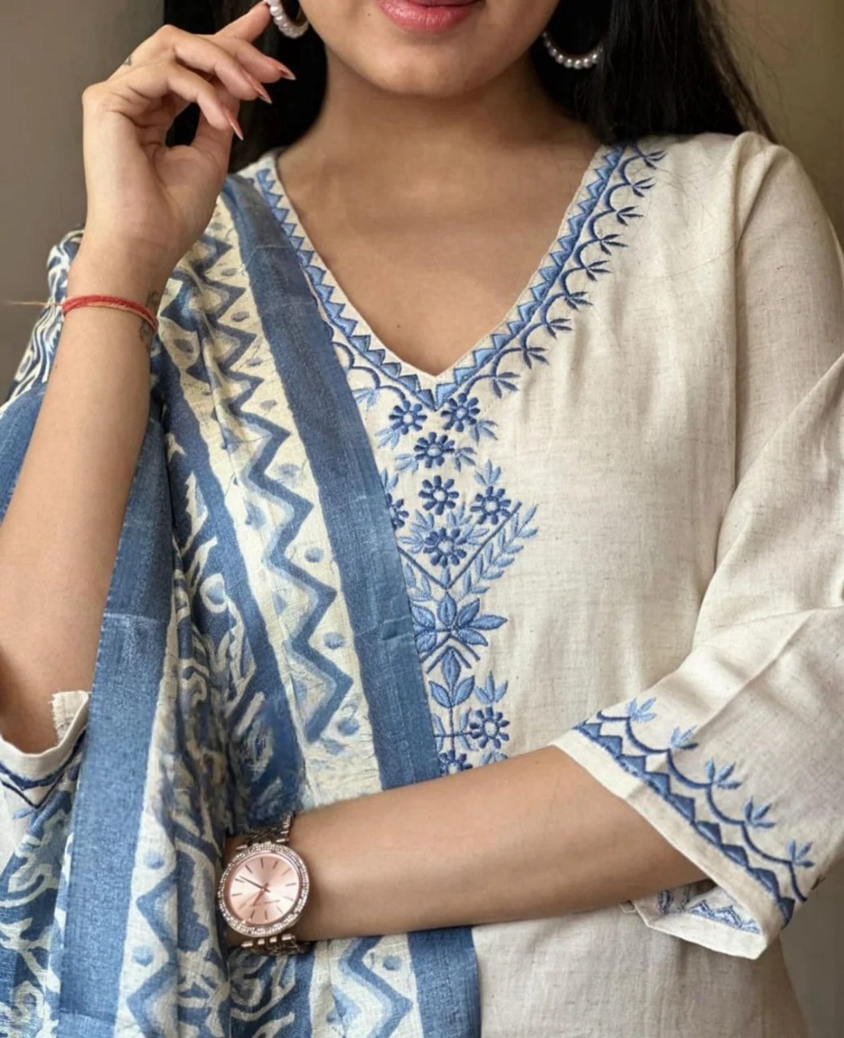 Image of Vidusha Women Kurti Pant Dupatta Set