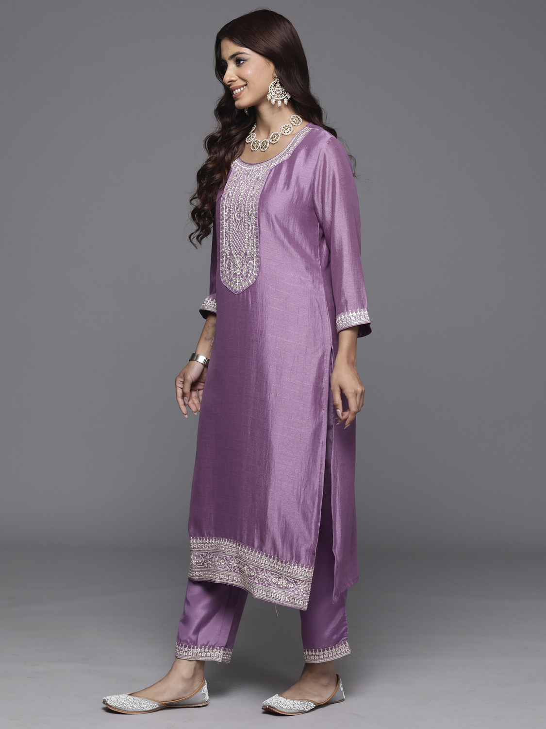 Image of Indo Era Women Kurta Pant Dupatta Set