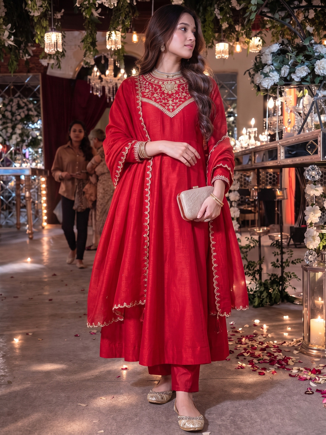 Image of MOKOSH Women Kurta Pant Dupatta Set