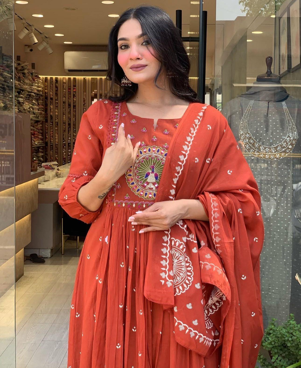 Image of Rangshalaa Women Kurta Palazzo Dupatta Set