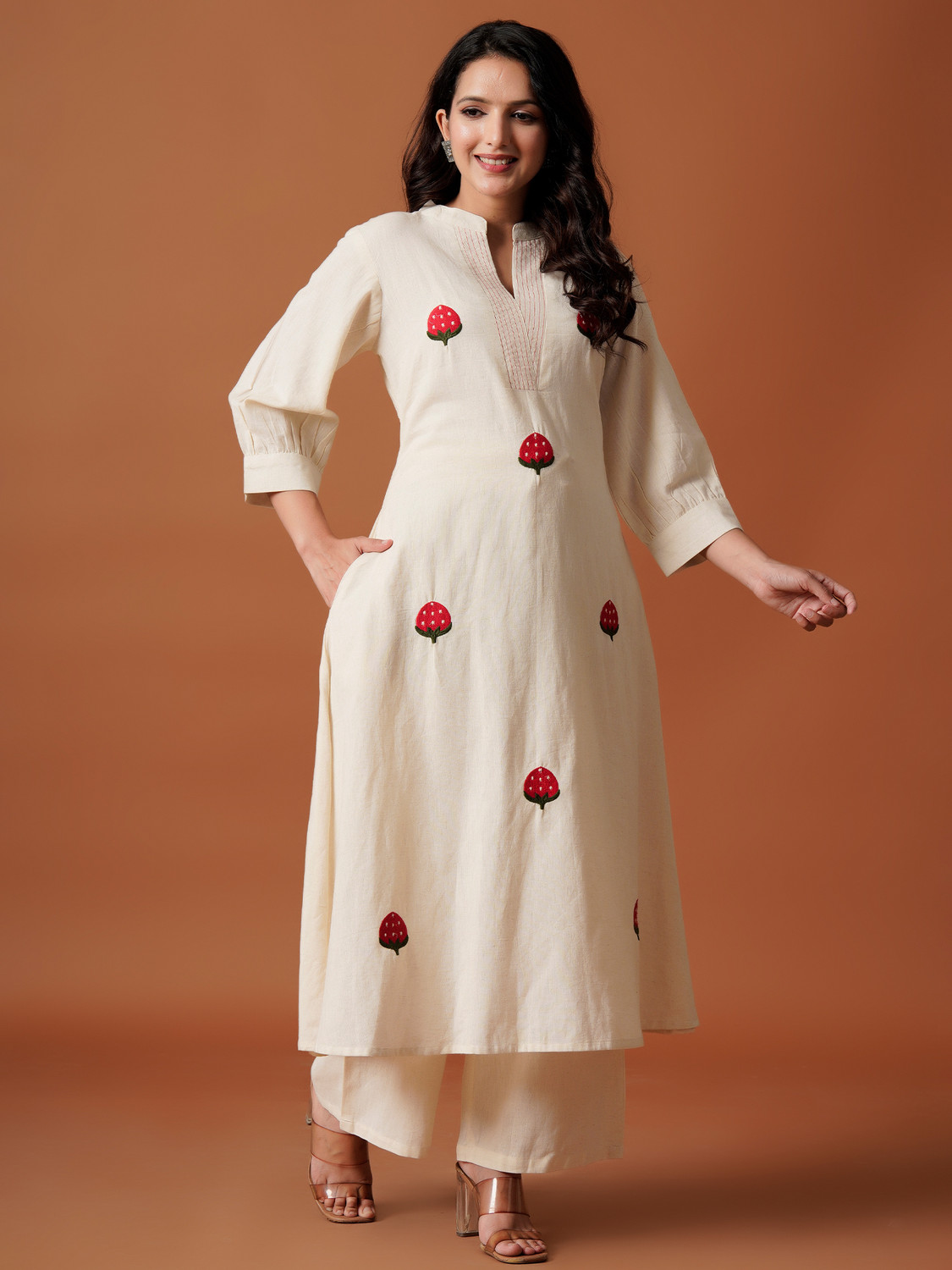 Image of Indo Era Women Kurta Palazzo Set