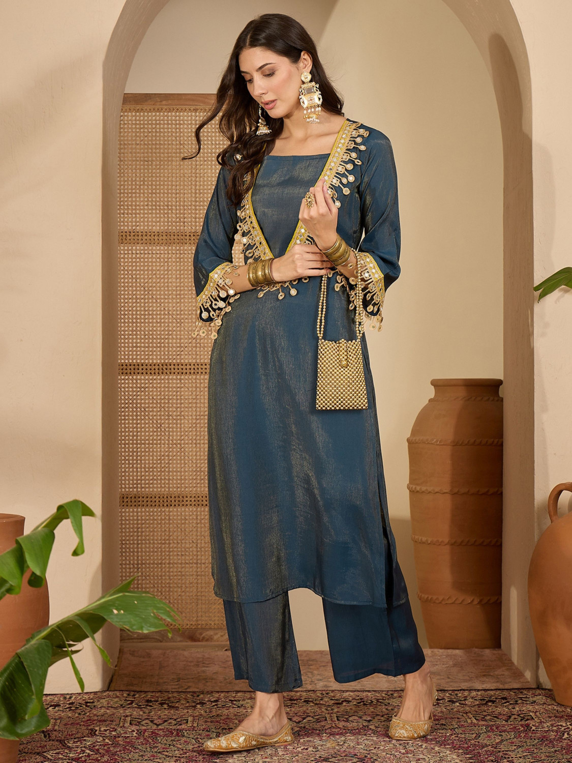 Image of Youthnic Women Kurta Palazzo Set