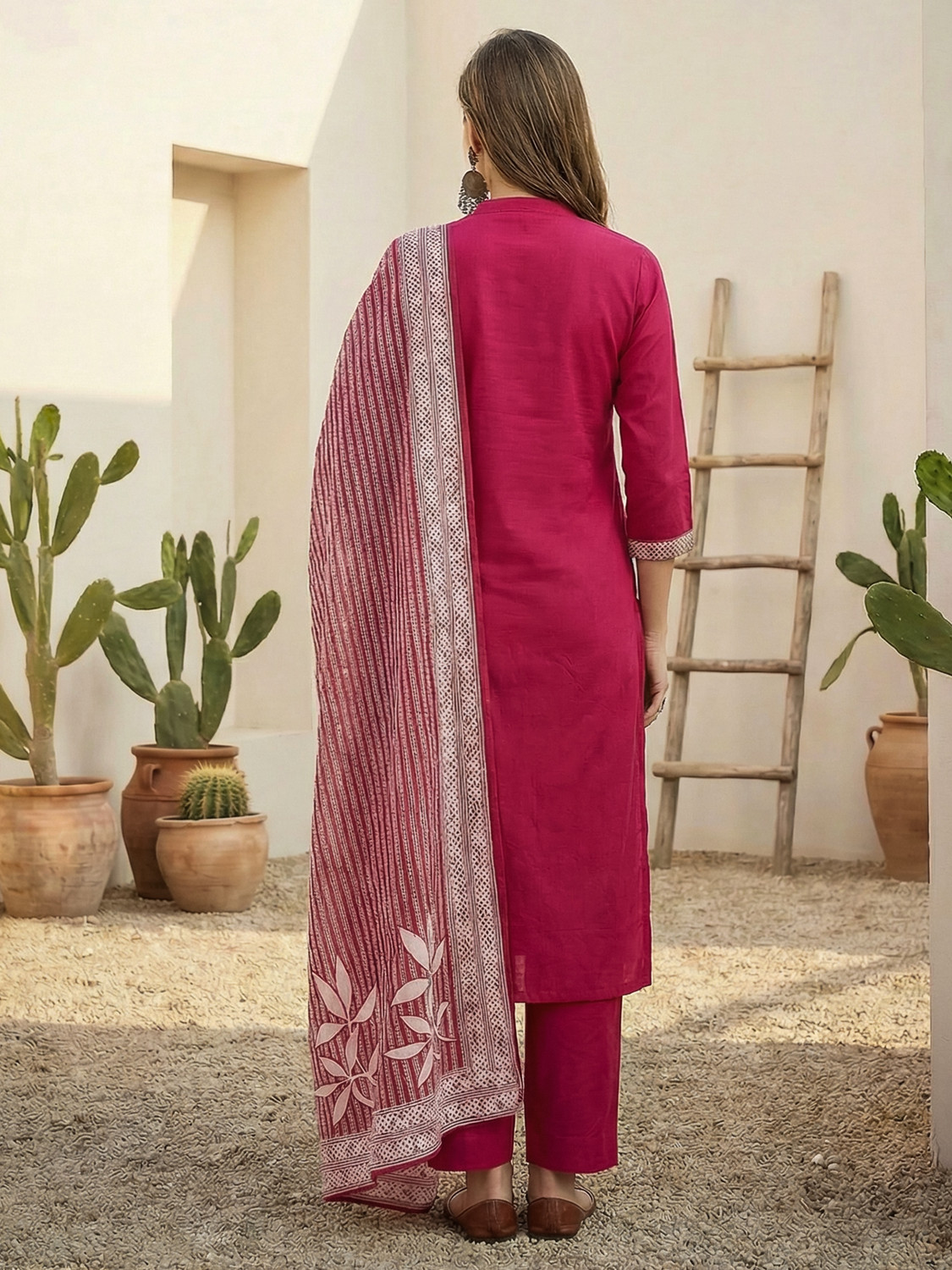 Image of Indo Era Women Kurta Pant Dupatta Set