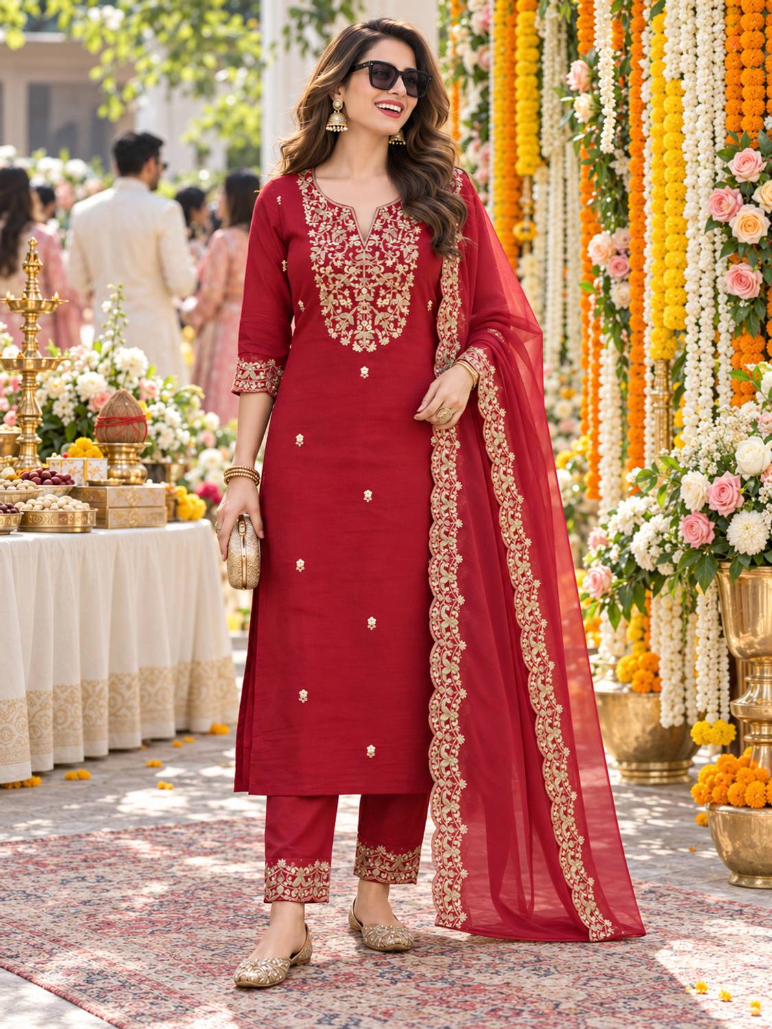 berrylicious Women Kurta Pant Dupatta Set