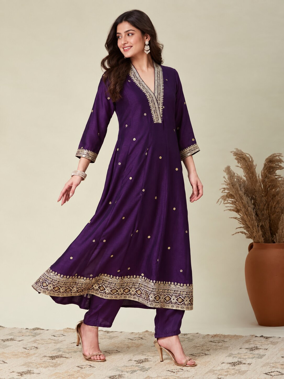 Image of JANAY Women Kurta Pant Dupatta Set