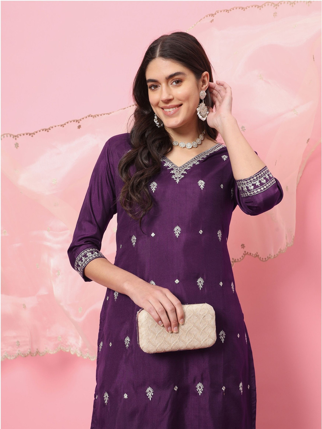 Image of VredeVogel Women Kurta Pant Dupatta Set