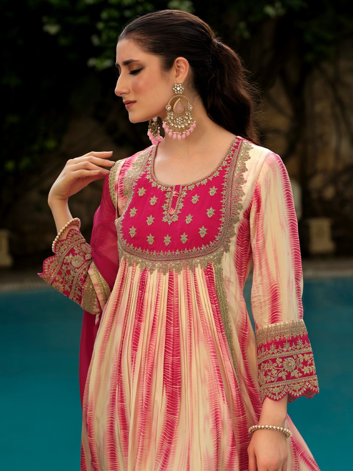 Image of Indo Era Women Kurta Pant Dupatta Set