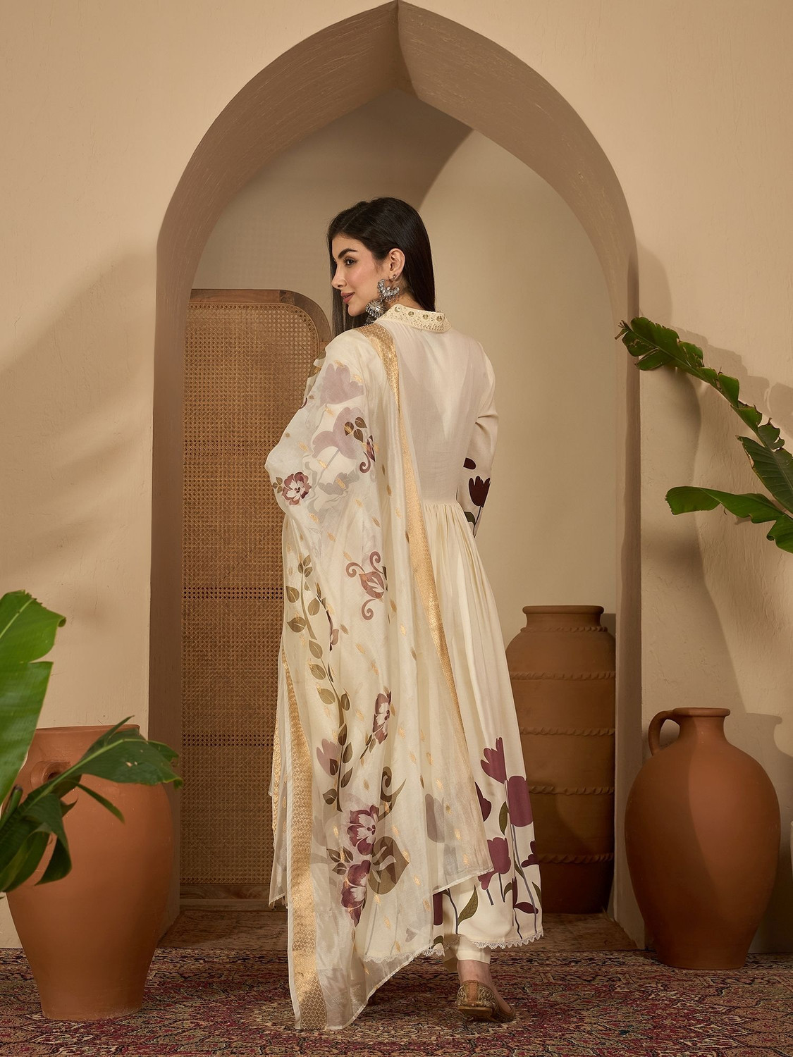 Image of Stylum Women Kurta Palazzo Dupatta Set