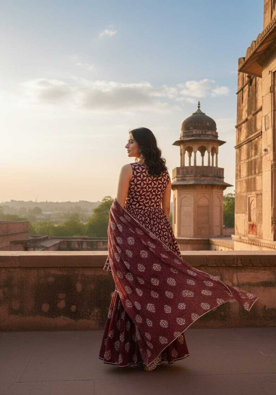 Image of GAAISH Women Kurti Sharara Dupatta Set