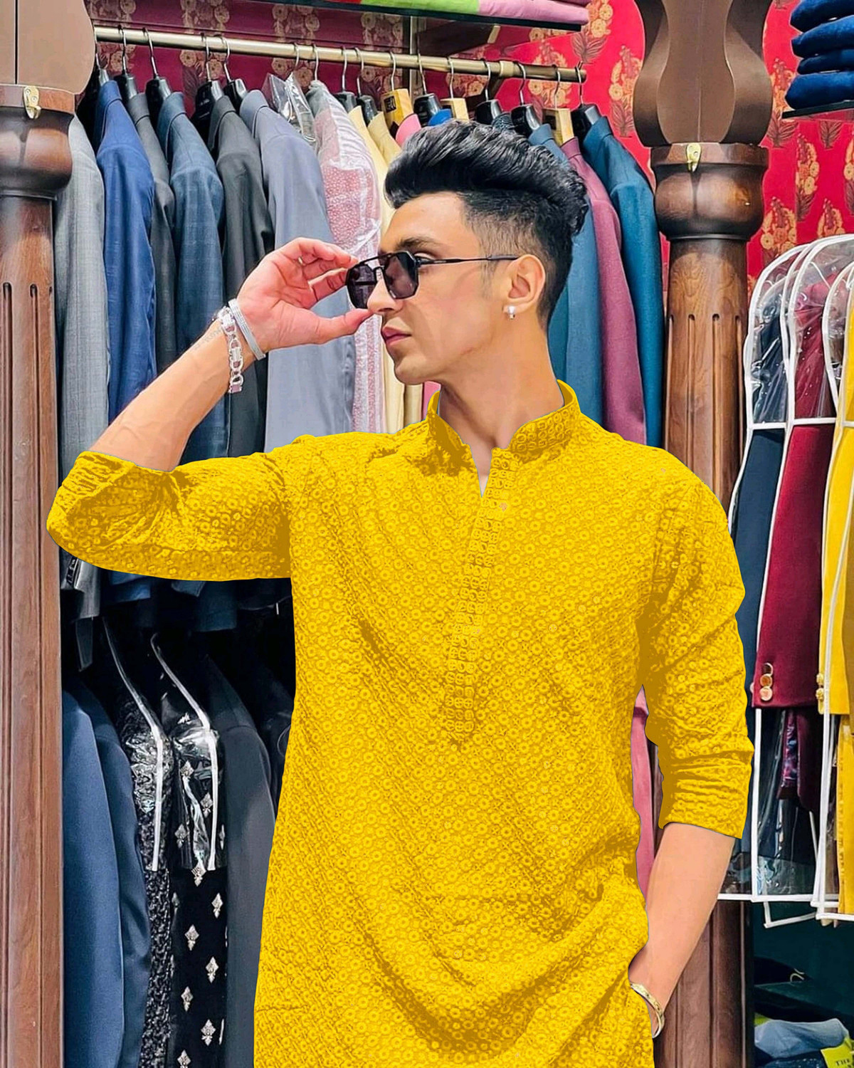 Image of KriKan Men Kurta Pyjama Set