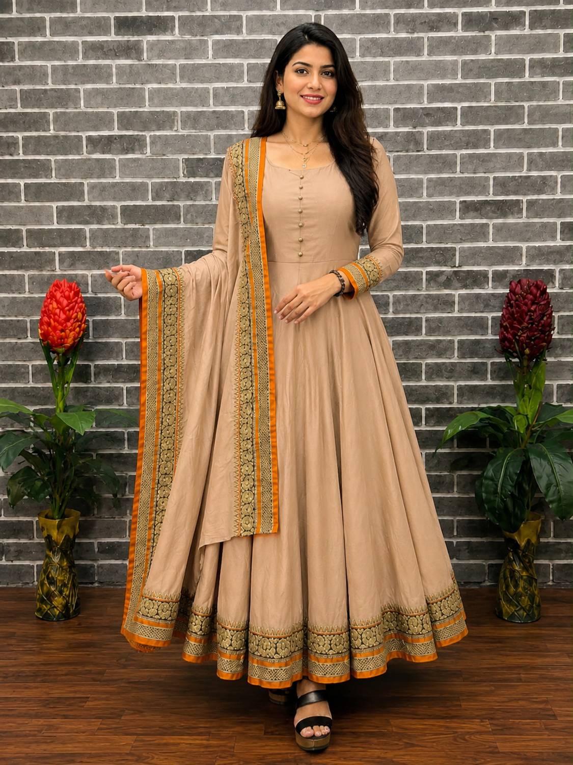 GreenVillage enterprise GreenVillage Women Silk Blend Kurta Dupatta - Image 1