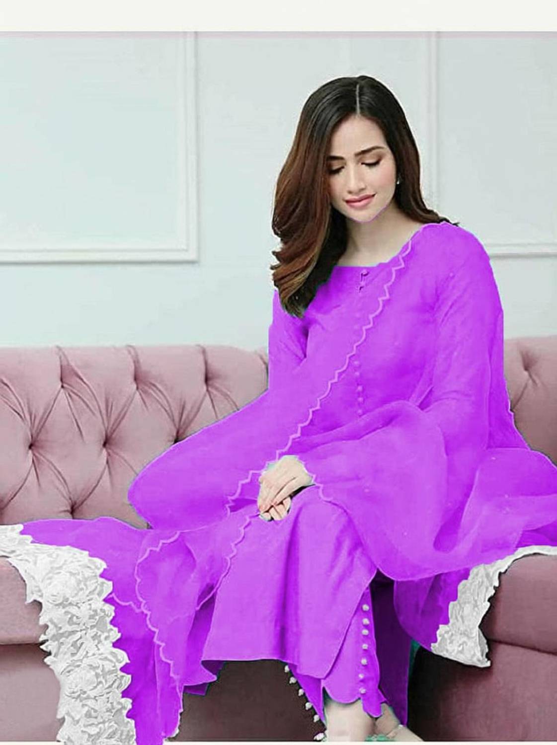 Aatvi Women Kurta Pant Attached Dupatta Set