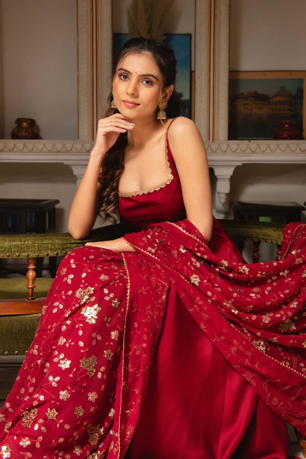 Image of Tasrika Women Kurta Pant Dupatta Set