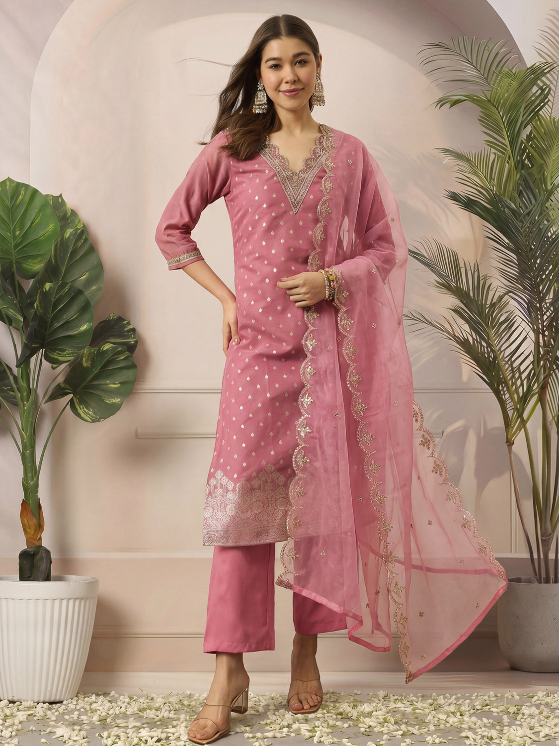 Image of Fabian Fashion Women Kurta Pant Dupatta Set