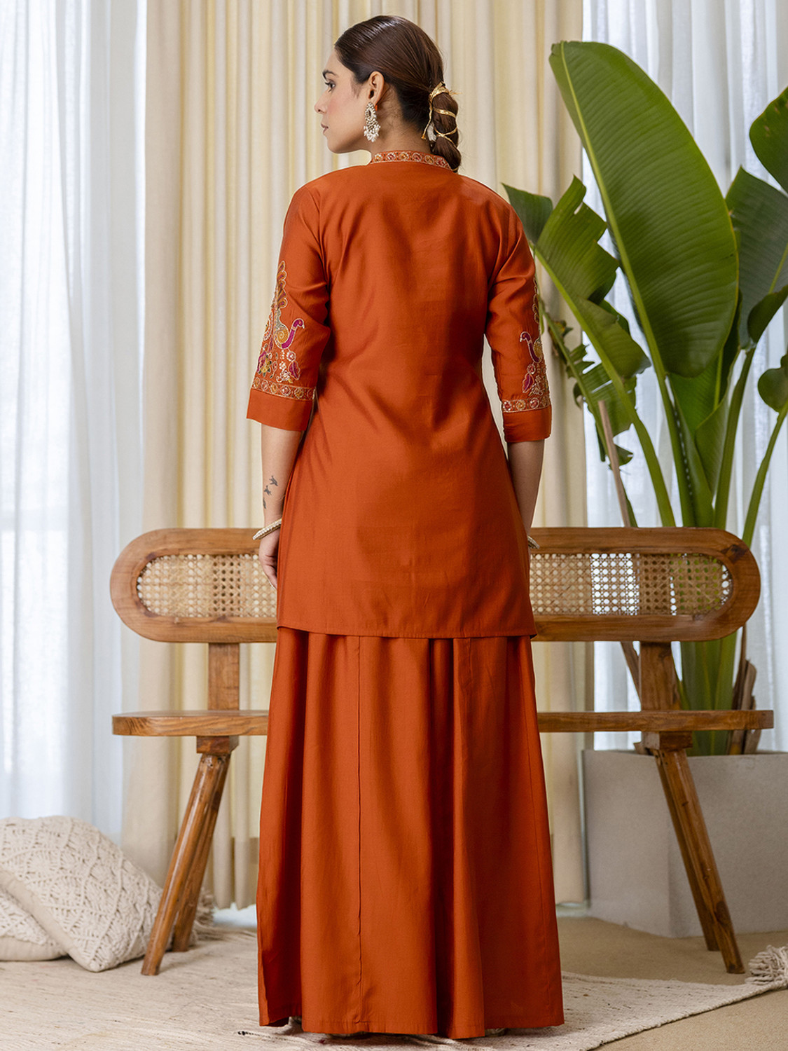 Image of VredeVogel Women Kurta Palazzo Dupatta Set