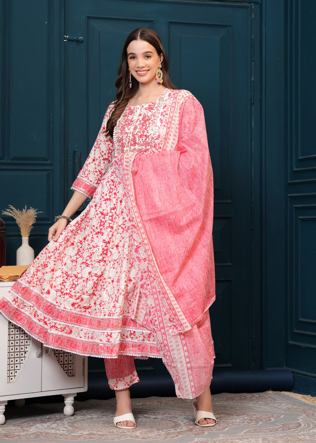 Image of NIKORA Women Kurta Pant Dupatta Set