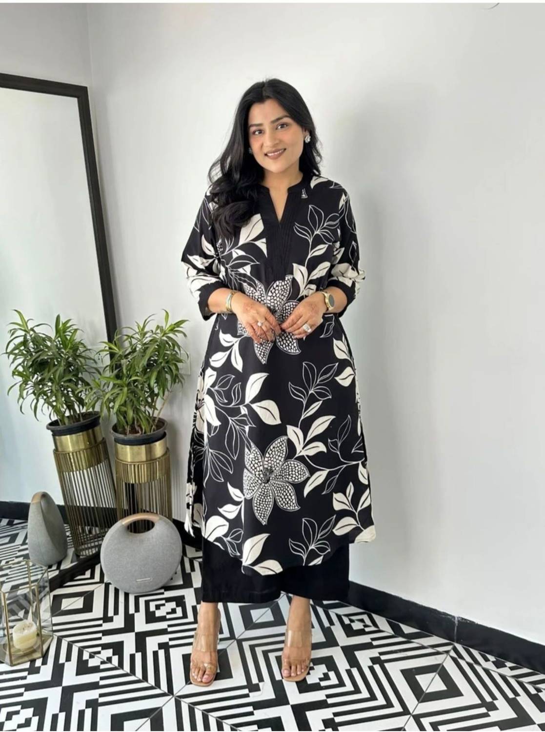 Aimca Women Kurti Palazzo Set