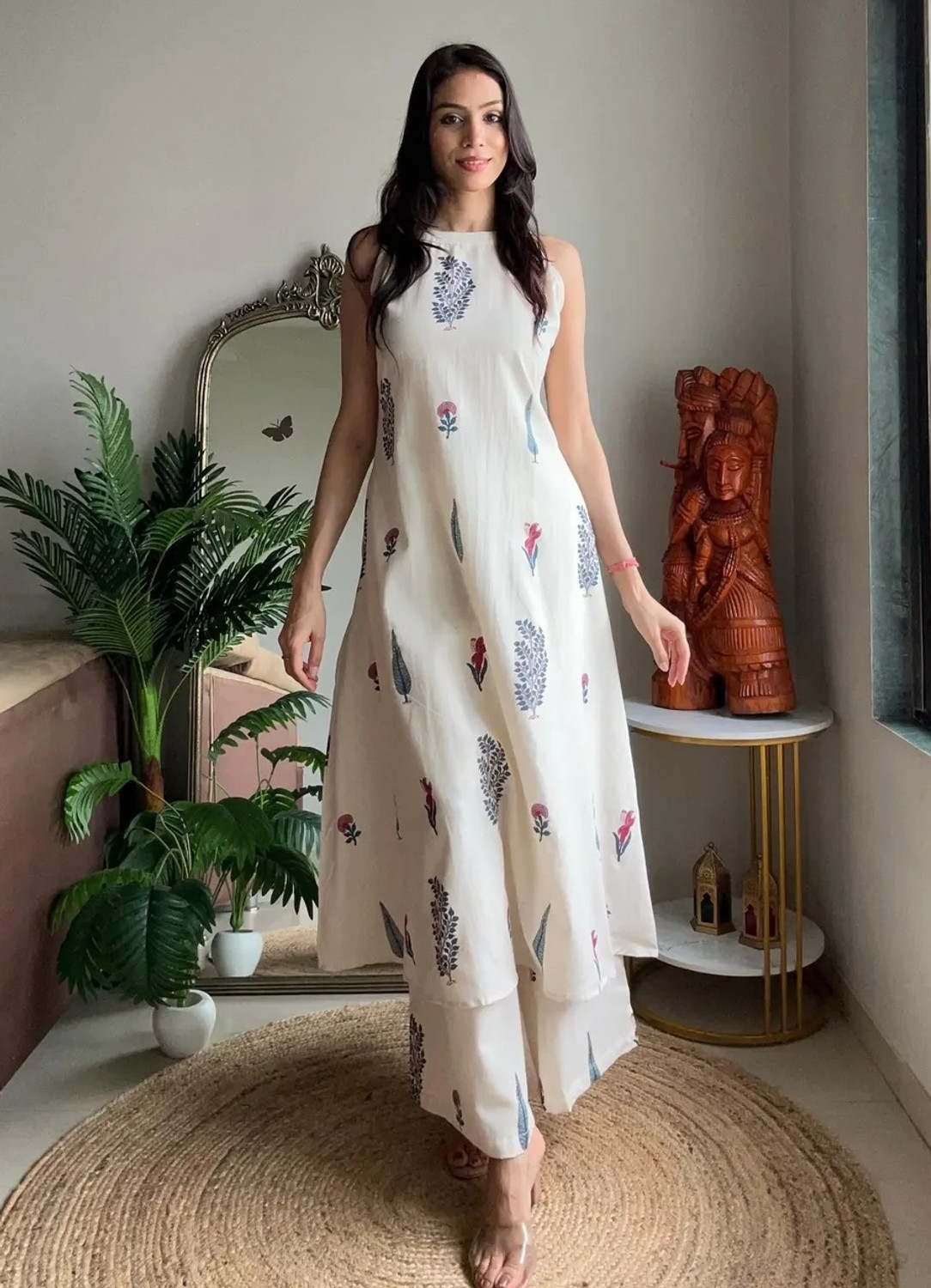 Image of Nermosa Women Kurta Palazzo Dupatta Set