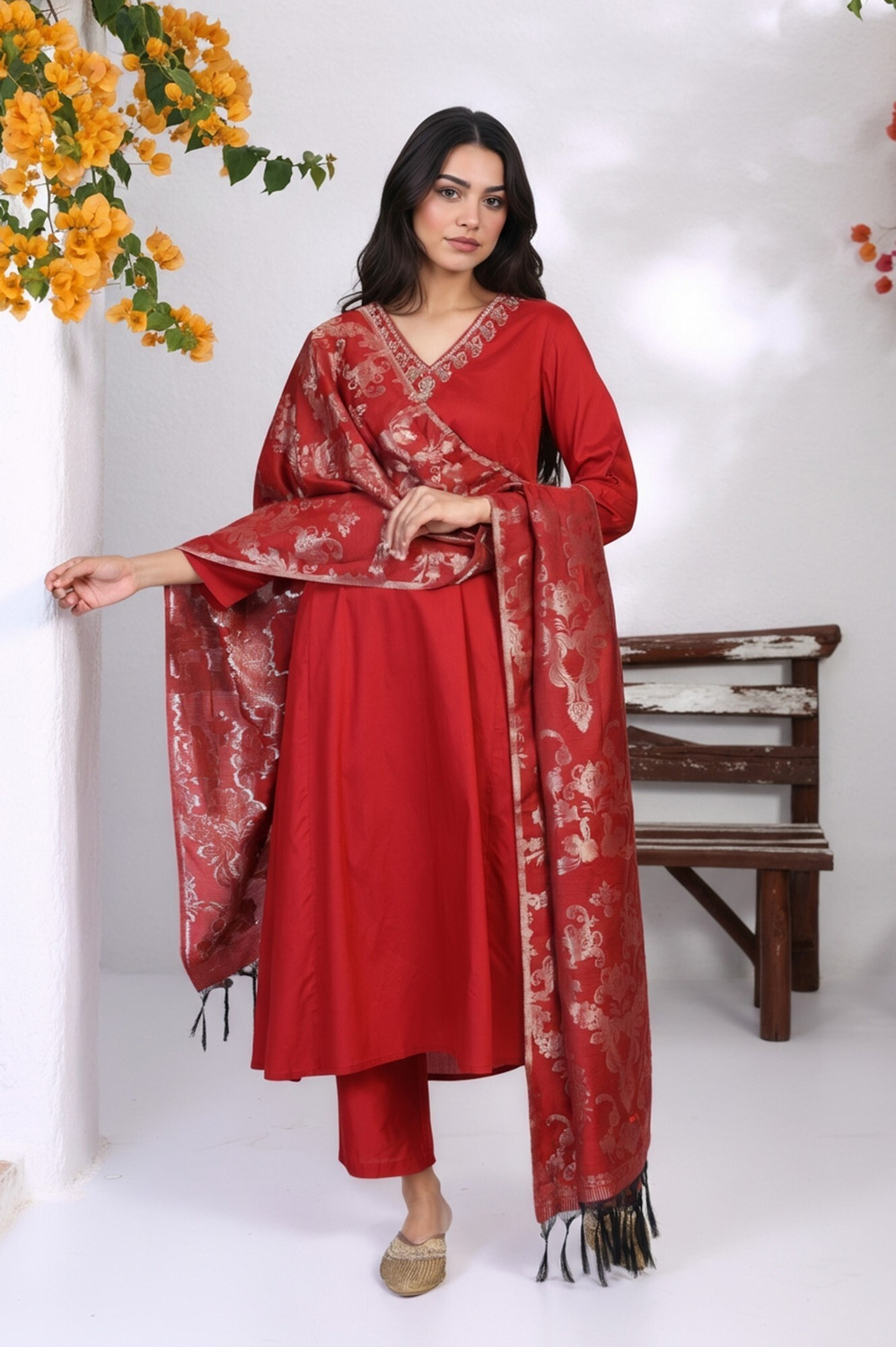 Image of W Women Kurta Pant Dupatta Set