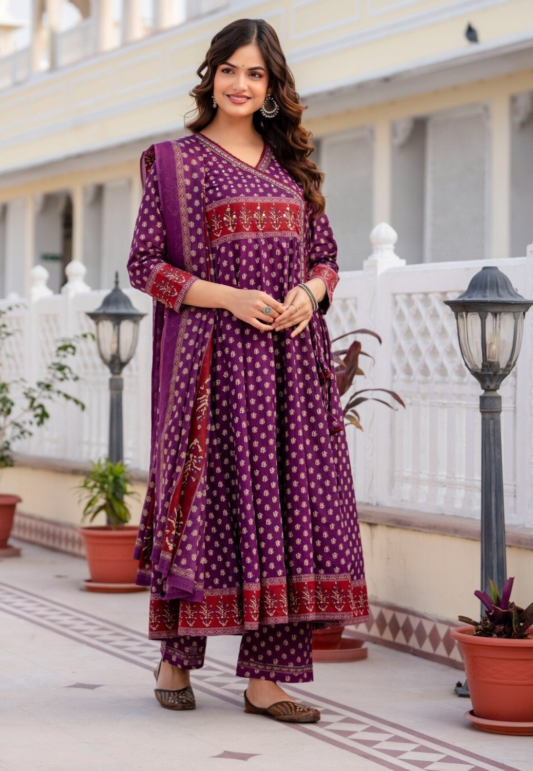 ANOUK Women Kurta Palazzo Dupatta Set