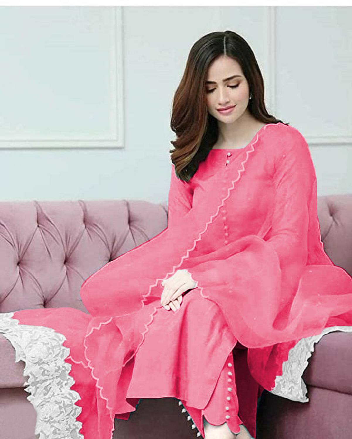 Aatvi Women Kurta Pant Attached Dupatta Set