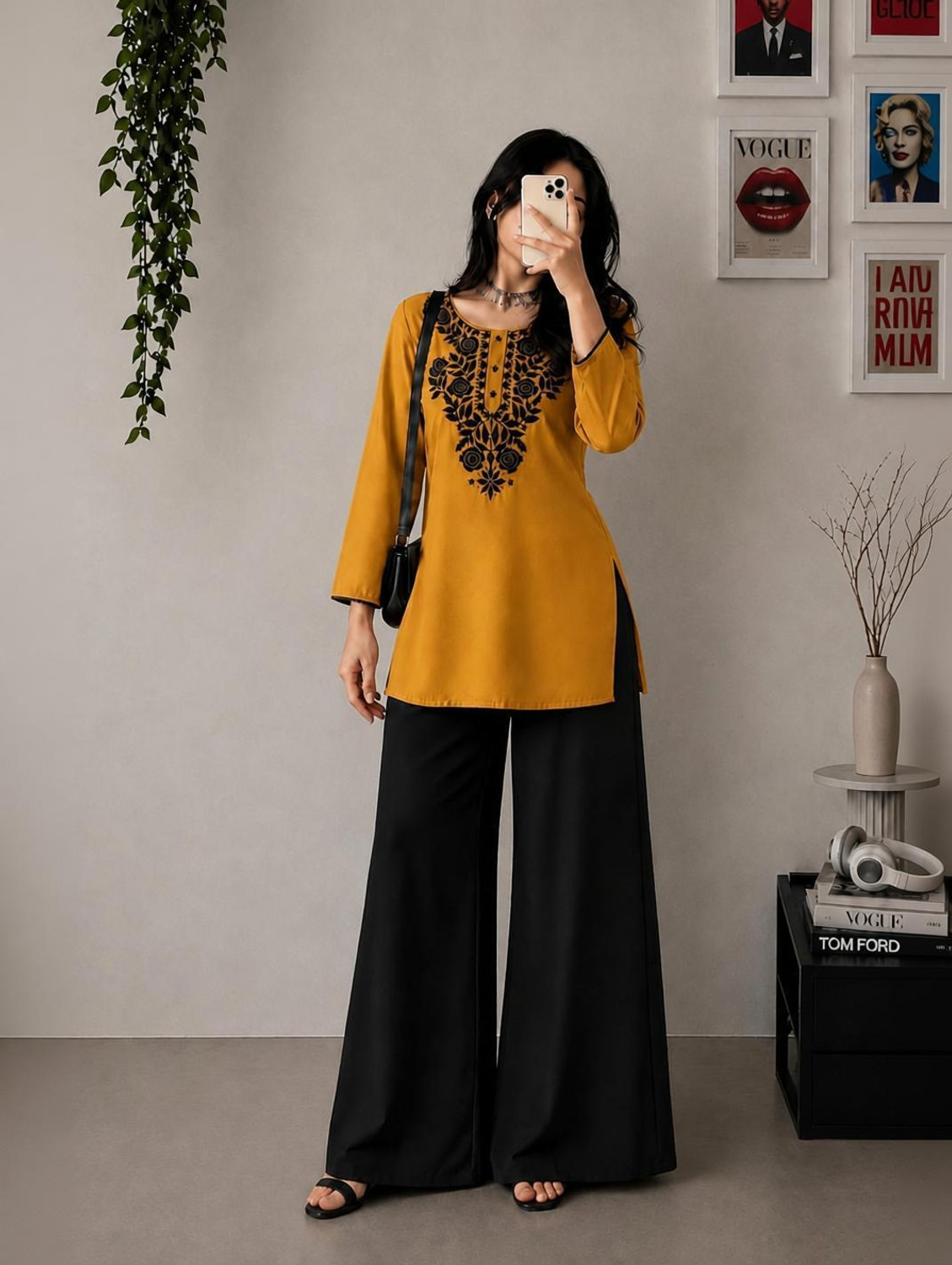 Image of Zayrang Ethinic Set Women Viscose Rayon Kurti Palazzo Set