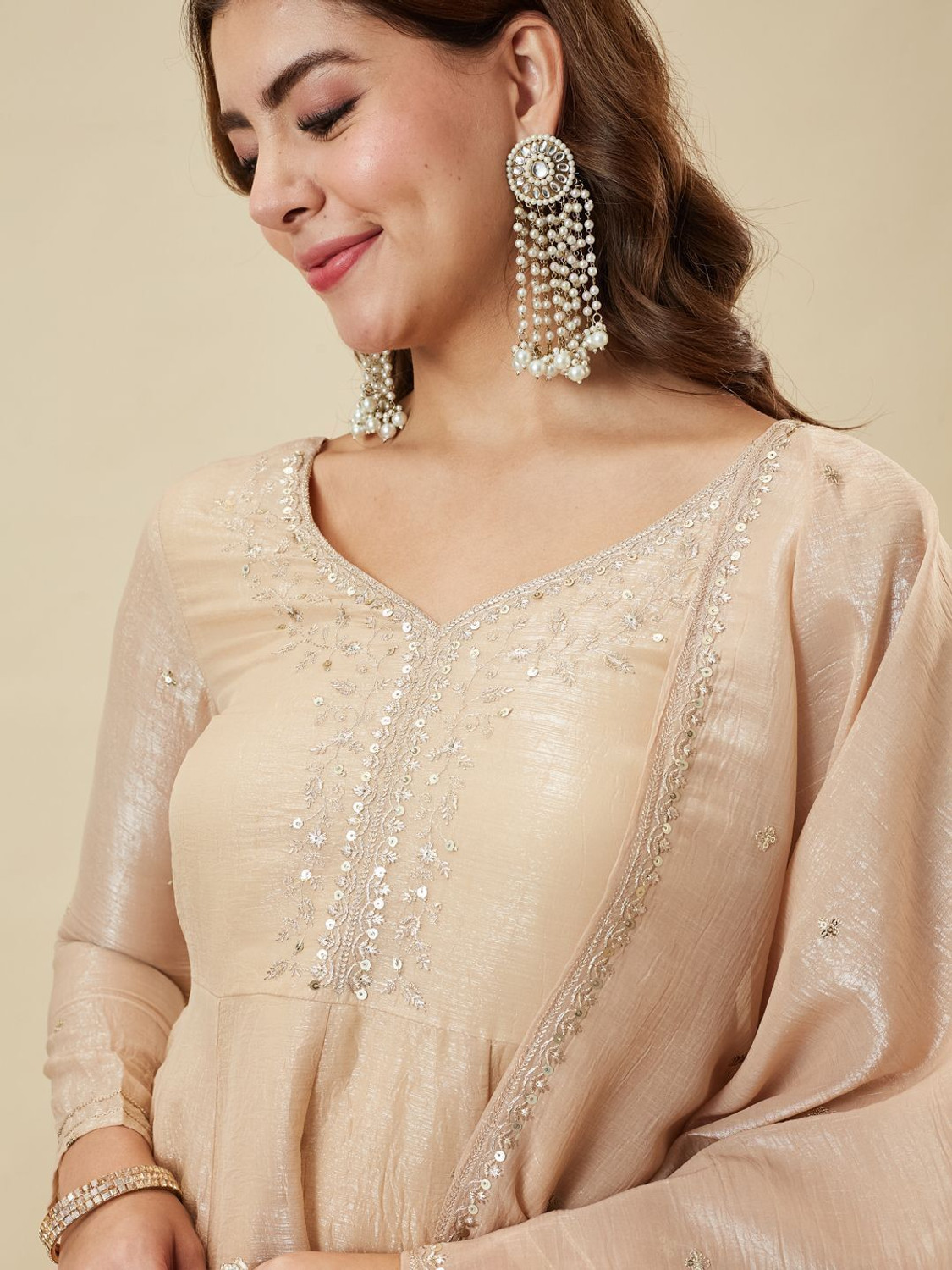 Image of MOKOSH Women Kurta Pant Dupatta Set
