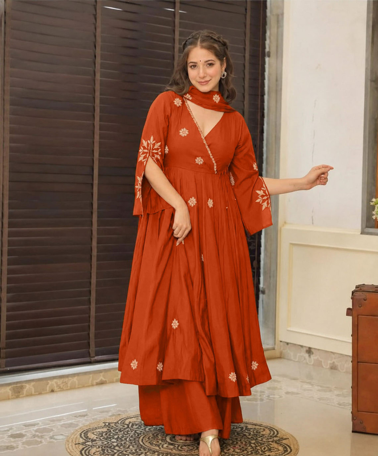 Image of salasarbalaji Women Kurta Palazzo Dupatta Set