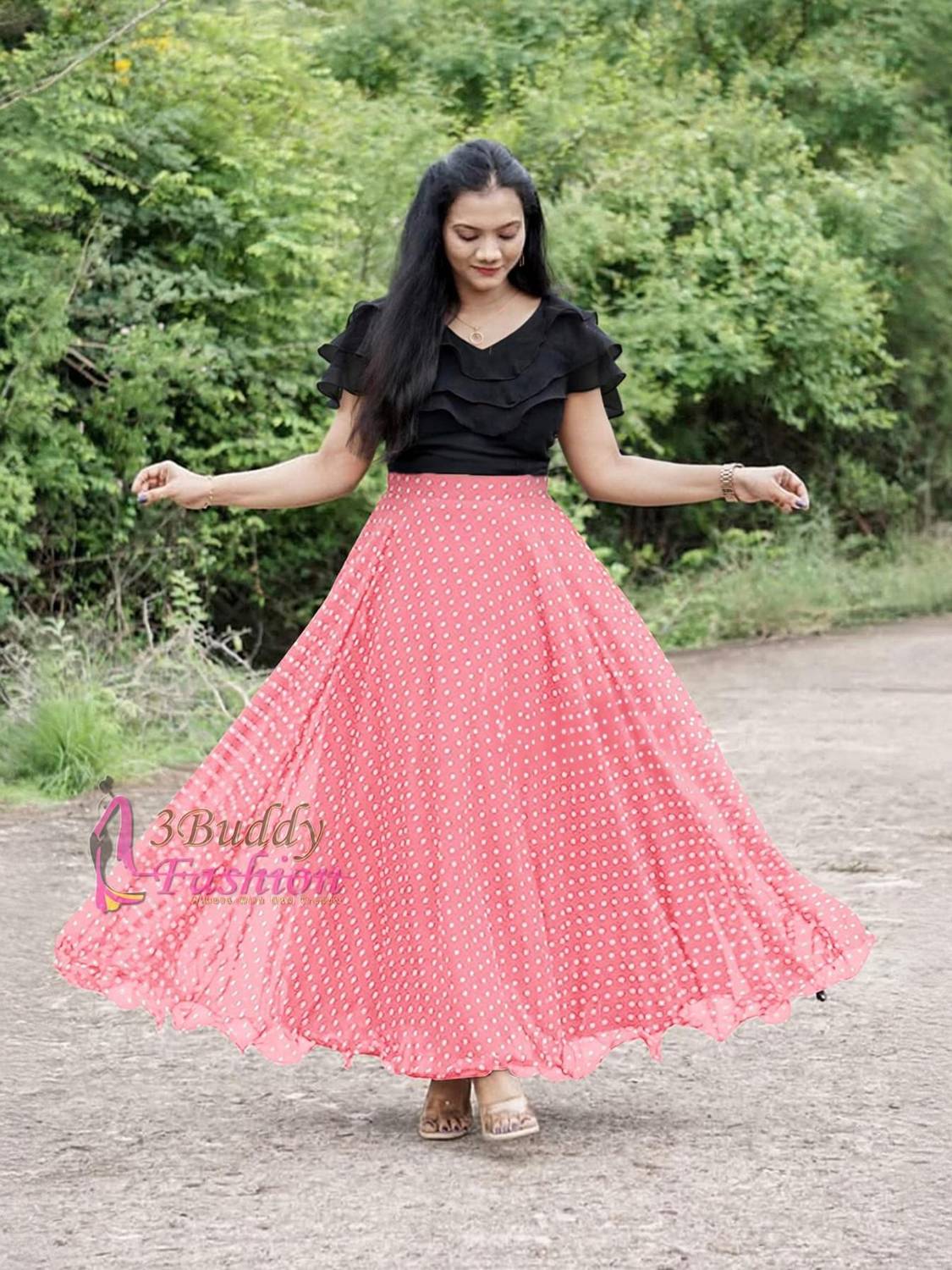 3Buddy Fashion Women Crop Top Skirt Set