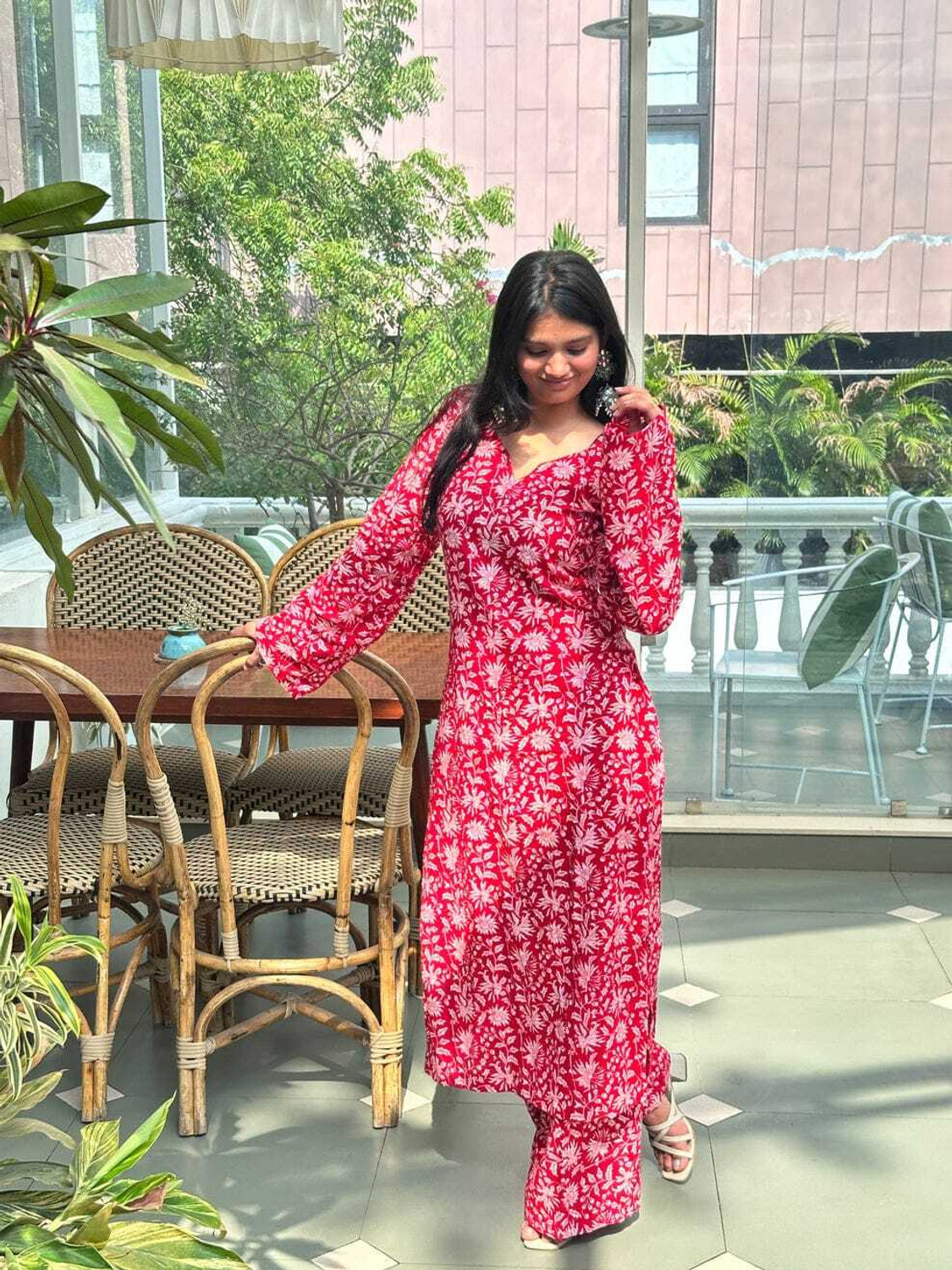 Image of niklav Women Kurta Palazzo Set