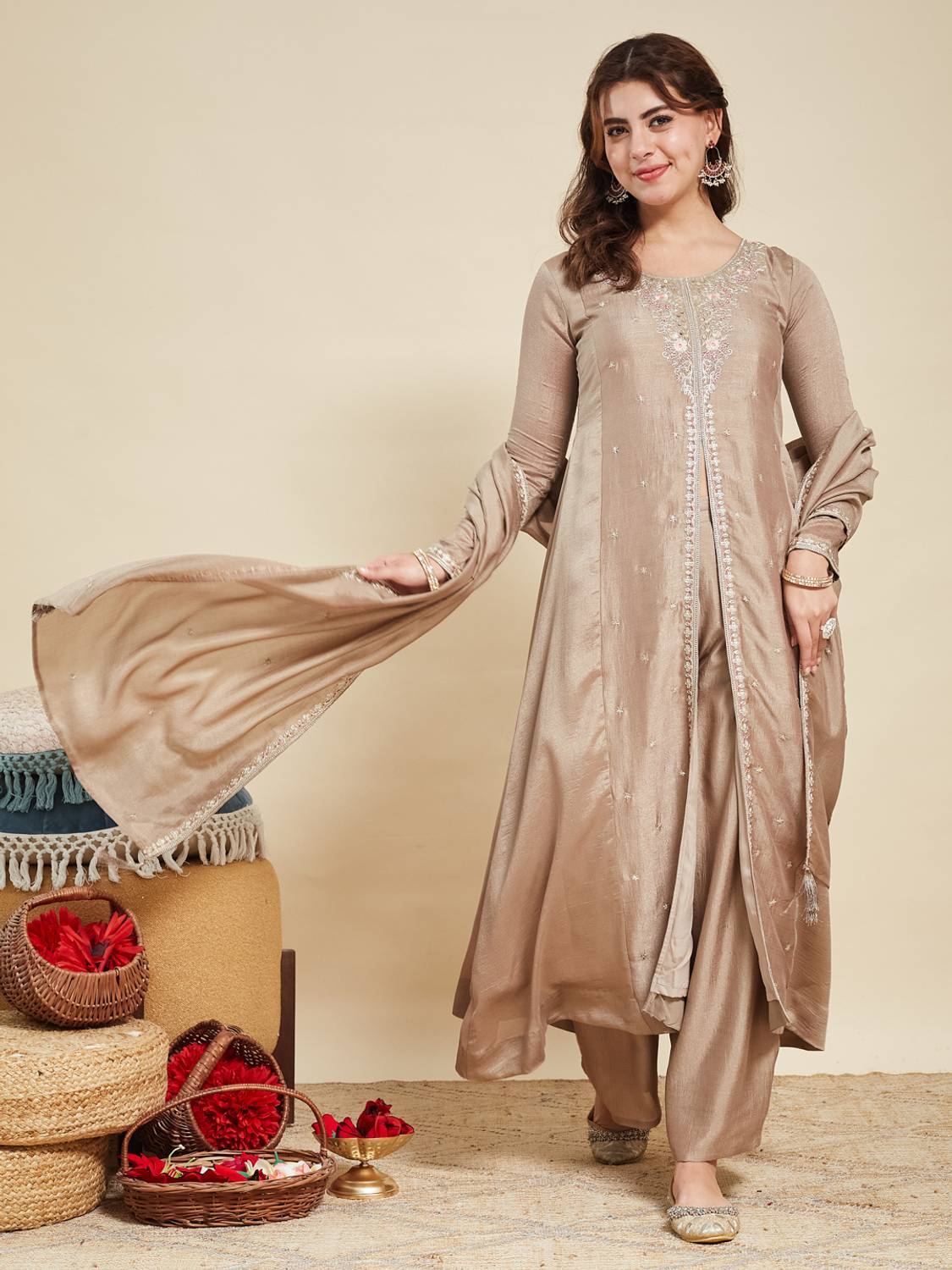 MOKOSH Women Kurta Pant Dupatta Set