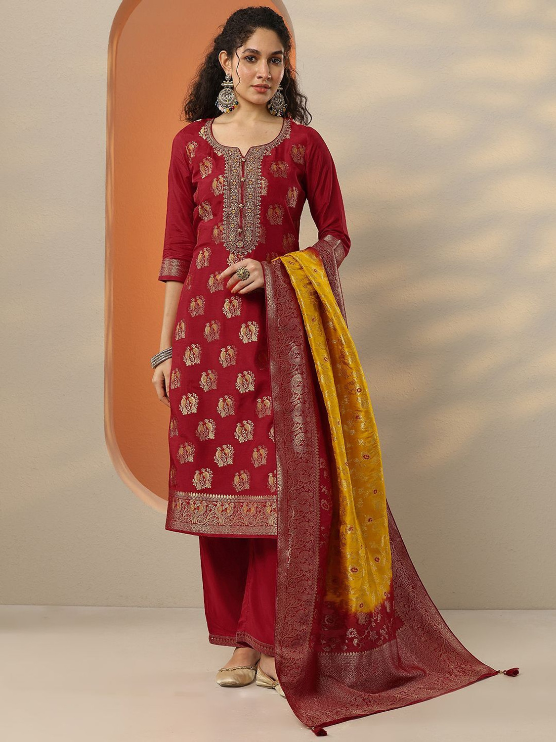 Image of LIBAS Women Kurta Pant Dupatta Set