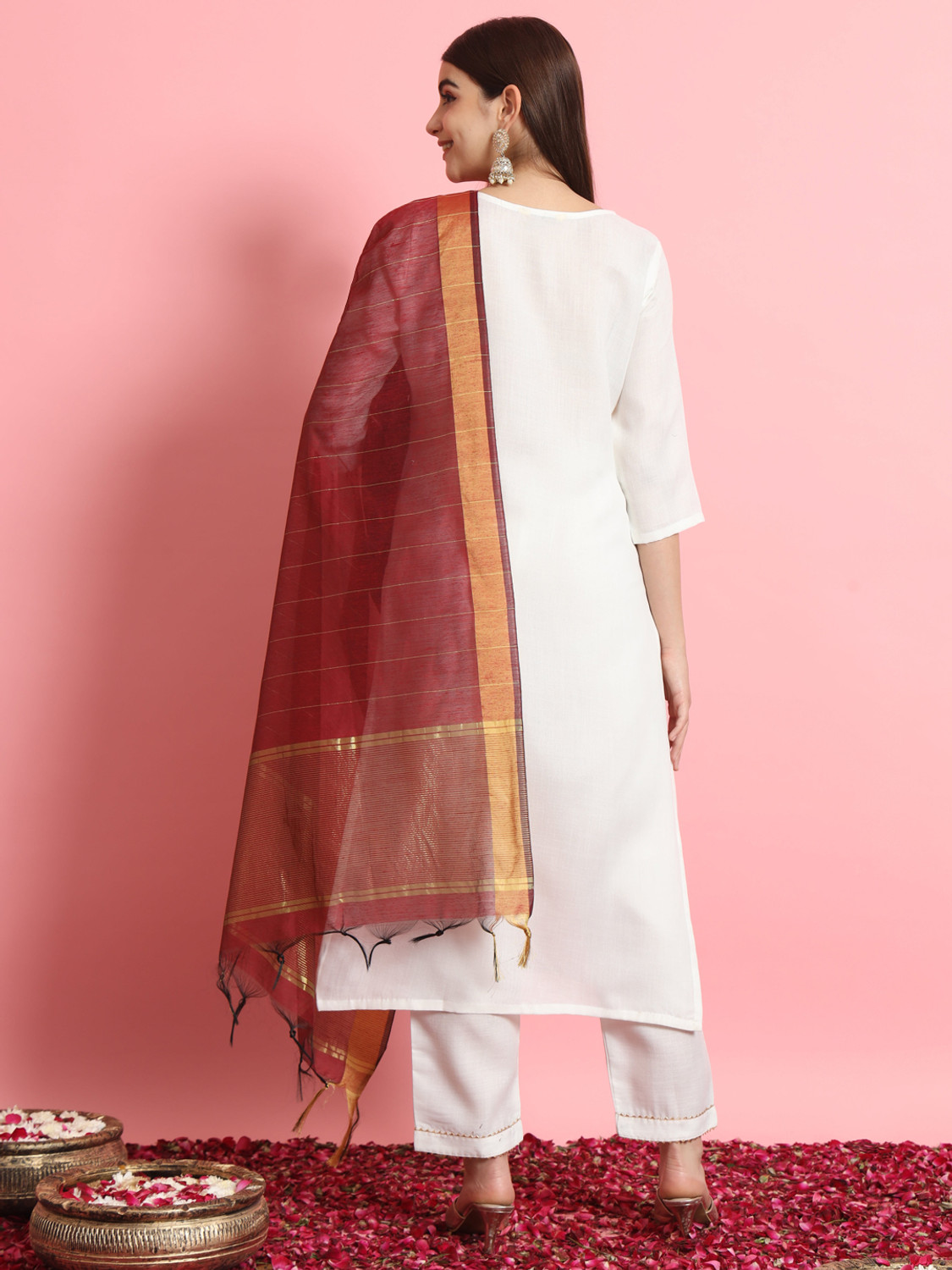 Image of VredeVogel Women Kurta Pant Dupatta Set