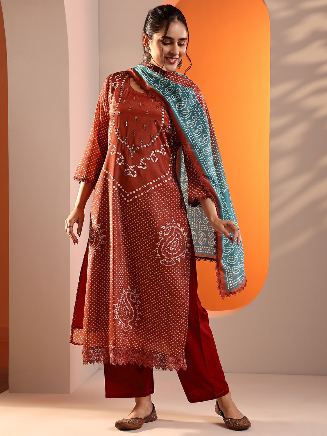 Image of LIBAS Women Kurta Pant Dupatta Set