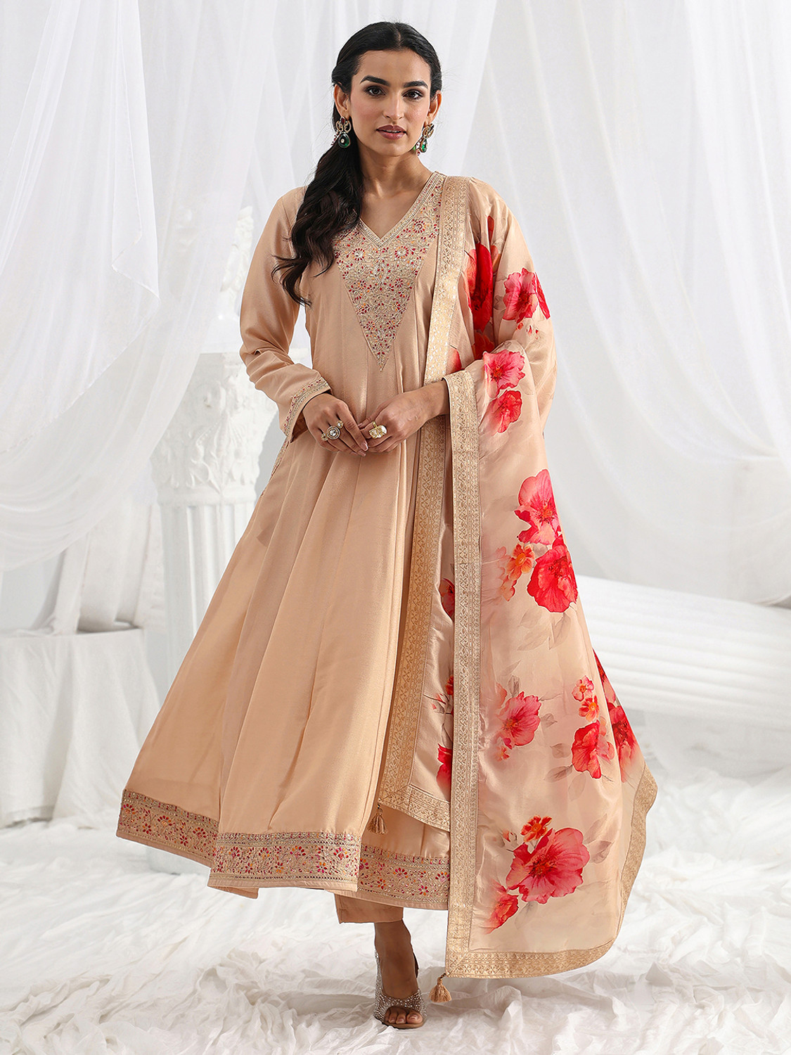Image of LIBAS Women Kurta Pant Dupatta Set